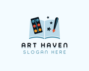 Kindergarten Art Book logo design