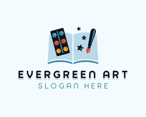 Kindergarten Art Book logo design