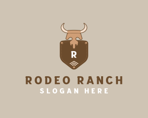 Western Skull Ranch Leather logo design