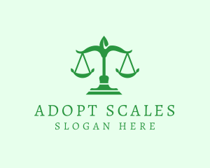 Organic Leaf Scale logo design