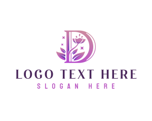 Flower Bloom Letter D logo