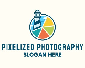 Colorful Lighthouse Chart logo design