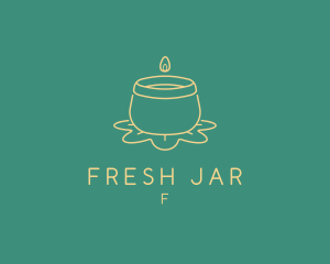 Minimalist Jar Candle logo design