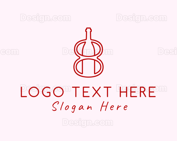 Wine Bottle Winery Logo