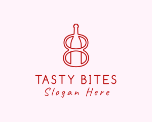 Wine Bottle Winery Logo