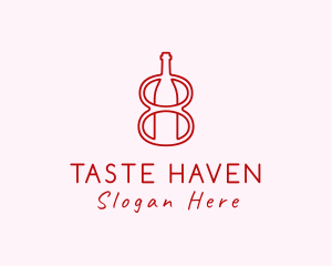 Wine Bottle Winery logo design