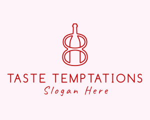 Wine Bottle Winery logo design