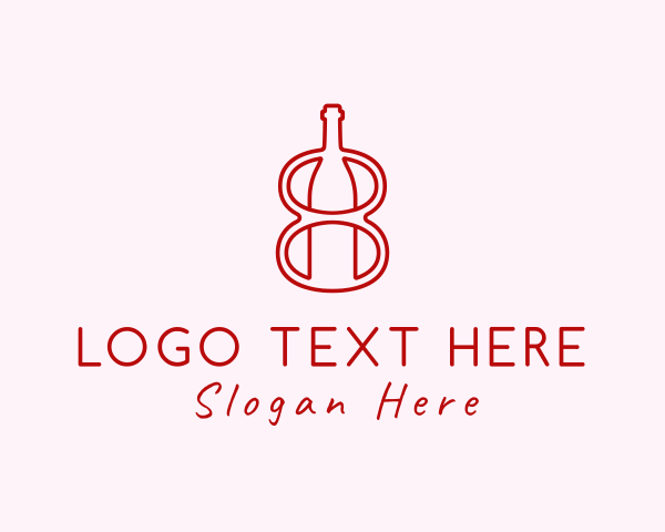 Wine Bottle logo example 3