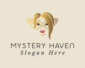 Masquerade Mystery Lady logo design