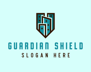 Real Estate City Shield logo design