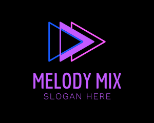 Neon Play Button logo