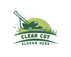 Landscaping Mower Grass Cutting logo design