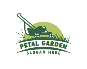 Landscaping Mower Grass Cutting logo design