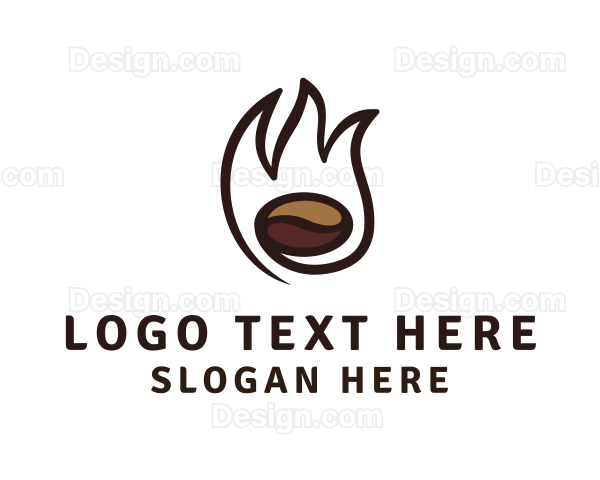 Fire Coffee Bean Roaster Logo