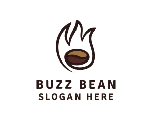 Fire Coffee Bean Roaster logo design