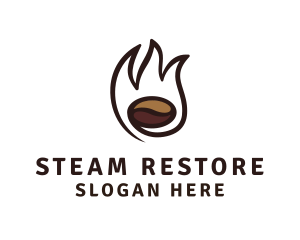 Fire Coffee Bean Roaster logo design