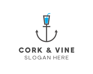 Marine Anchor Drink logo design