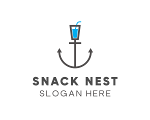 Marine Anchor Drink logo design