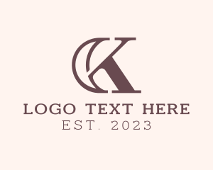 Elegant Letter CK Monogram logo