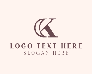 Elegant Letter CK Monogram logo