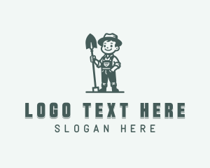 Shovel Landscaper Farming logo