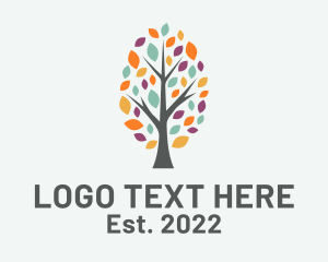 Colorful Eco Tree logo