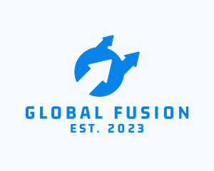 Global Logistics Arrow logo design