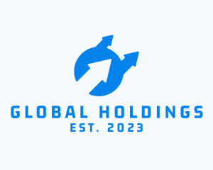 Global Logistics Arrow logo design