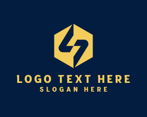 Electric Lighting Hexagon Letter S  logo