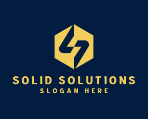 Electric Lighting Hexagon Letter S  logo design