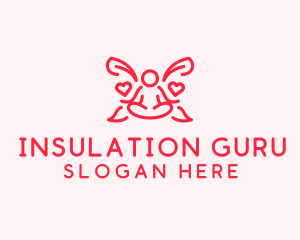 Meditating Heart Guru logo design