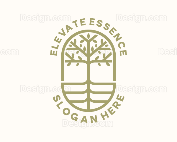 Organic Tree Badge Logo
