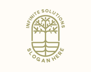 Organic Tree Badge  Logo