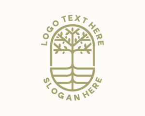 Organic Tree Badge  Logo