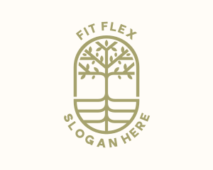 Organic Tree Badge  logo