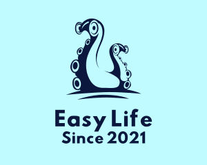 Blue Squid Tentacles  logo design