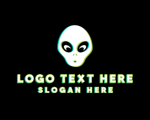 Gaming Alien Glitch logo