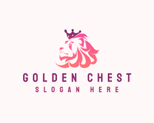 Premium Crown Lion	 logo design