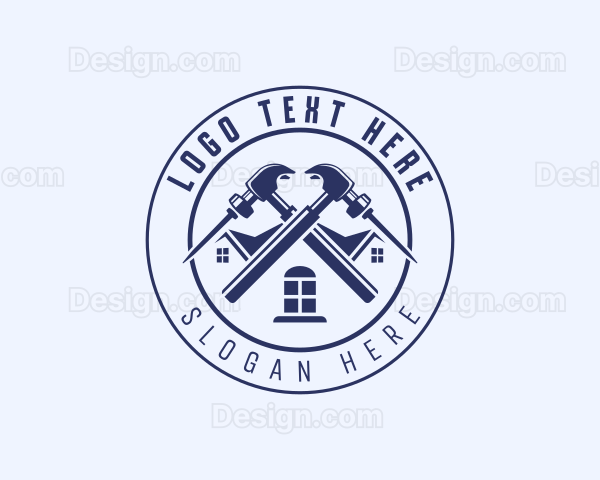 Construction Handyman Hammer Logo