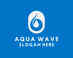 Simple Water Droplet logo design