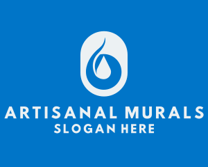 Simple Water Droplet logo design