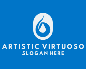 Simple Water Droplet logo design