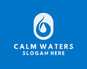 Simple Water Droplet logo design