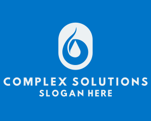 Simple Water Droplet logo design