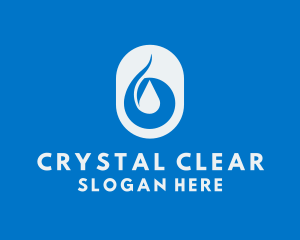 Simple Water Droplet logo design