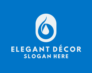 Simple Water Droplet logo design