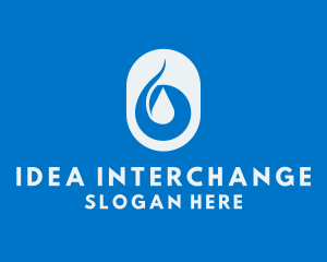 Simple Water Droplet logo design