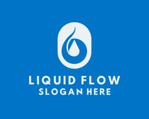 Simple Water Droplet logo design