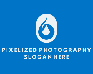 Simple Water Droplet logo design