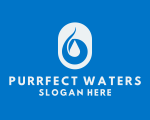 Simple Water Droplet logo design